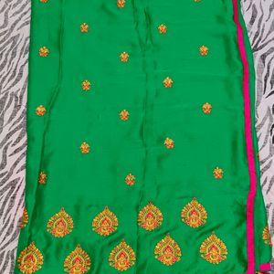 Sea  green colour saree