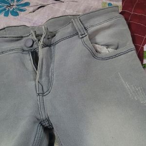 Grey Slim Fit Jeans For Women