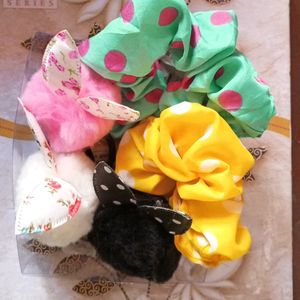 Beautiful Scrunchies And Rubber