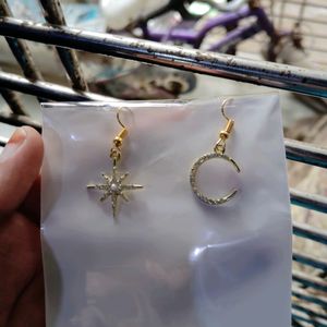 Star And Moon Earrings