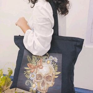 Black College Tote Bag And For Daily Use