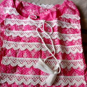 Pink Kurti Set