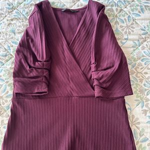 Maroon Office Wear Top