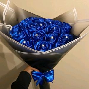 Aesthetic Ribbon Rose Bouquet With Glitter