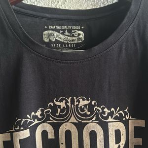 Lee Cooper Black Tshirt For Men And Women