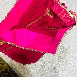 Magenta colour Banarasi Garara with heavy Dupatta