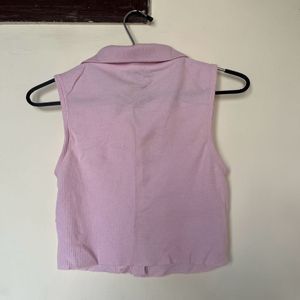 Polo Sleeveless Rib Top