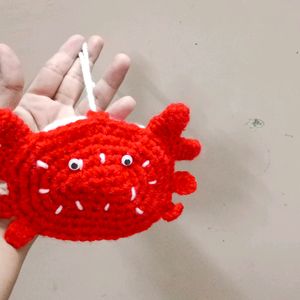 Handmade Crab 🦀 Bag Charm /Pouch