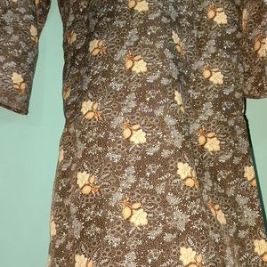 Brown Silk Kurta