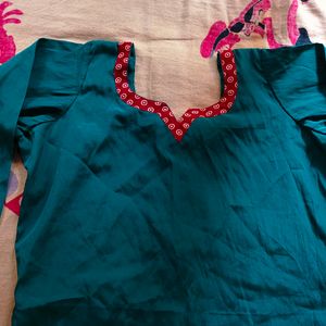 Green Plain Kurti