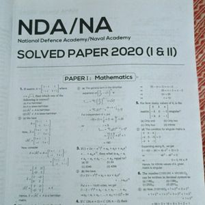 Arihant NDA /NA Chapter wise PYQ Solved Papers.