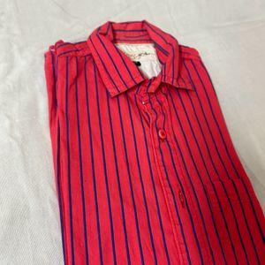 Striped Red And Blue Shirt For Men