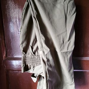 Olive Green Culottes From Myntra