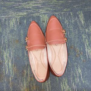 “Brand New Brown Loafers with Gold Buckle - Size41