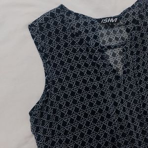 Dark Blue Sleeveless Top