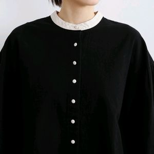 New Premium Korean Black Satin Shirt