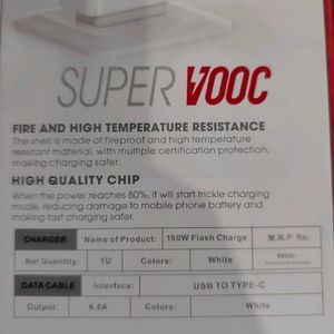 OnePlus 100w Supervooc Charger 6month Warranty