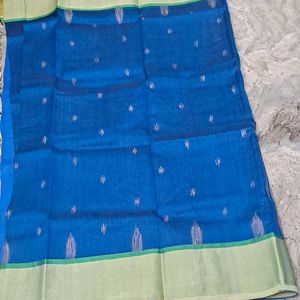 Bright Blue Saree For SALE