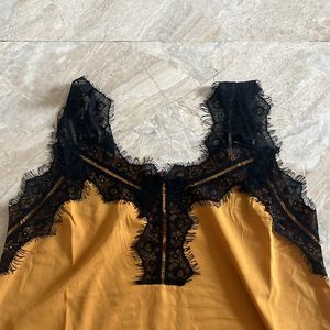 Mustard Lace Top