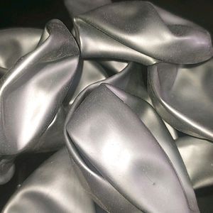 100 Pcs Silver Colour Metallic Balloon