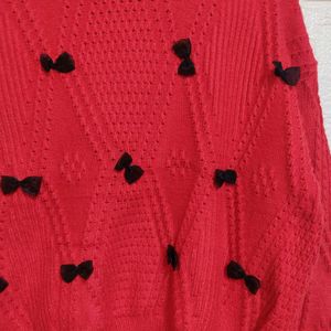 🎀Red Bow Sweater  Diwali Offer🎀