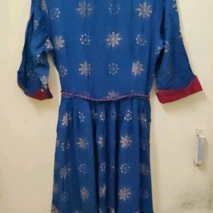 Navy Blue Festive Kurti For Special Occasions