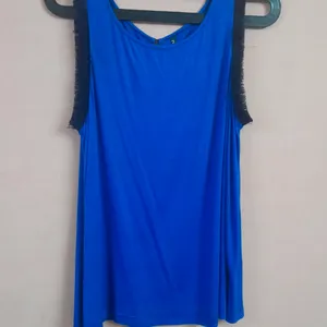 Blue Threadwork Top