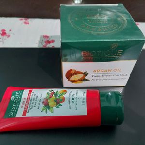 Combo Of New Biotique Hair Mask And Face Pack
