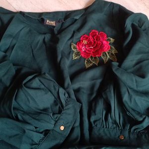 Dark Green Top New