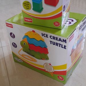 Icecream Turtle PullAlong & Stacking Cubes