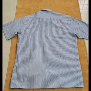 Men's Half sleeves - Light Blue stripes