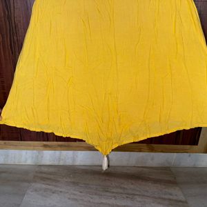 Yellow coloured cotton avaasa kurti.