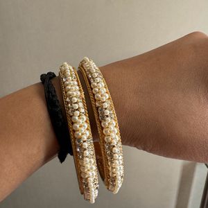 Pearl Bangles Set Of 2