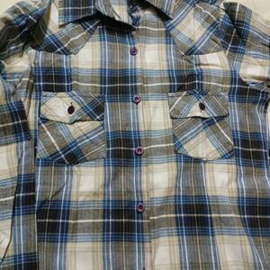 Branded Shirt Blue Chex Pattern