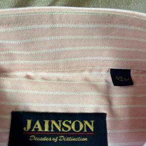 Mens Formal Shirt- Pink Striped