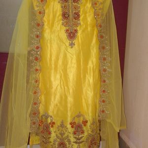 Designer Beautiful Haldi Function Garara