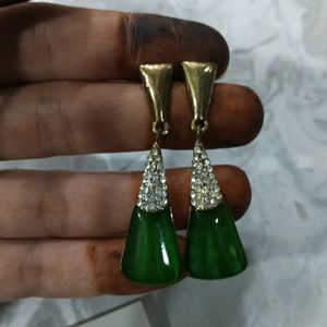 Green Stone Earrings