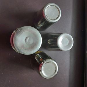 4 Stainless Steel Glasses In 3 Design