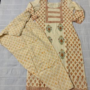 2pc Suit Salwar (Light Yellow)