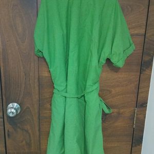 H&M Green Shirt Dress With Belt