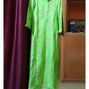 Green Straight Kurta