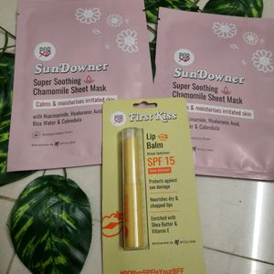 Myglamm Popxo Sheet Mask And Lib Balm