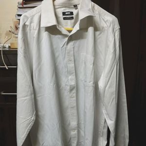 MAX premium cotton blend white shirt for men