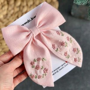 Hand Embroidered Hair Bow