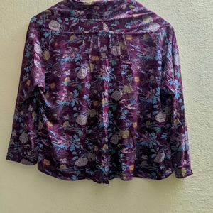 Maroon Floral Shrug