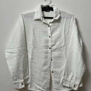 New Oversize Pure Cotton White Shirt