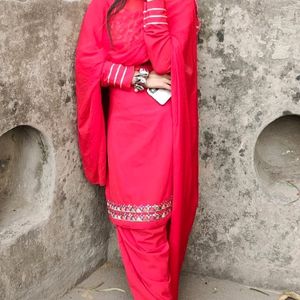 Red Salwar Suit.