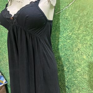 Black Color Cotton Dress