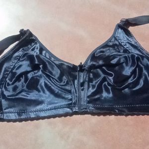 Steal Grey Satin Bra And Thong Panty