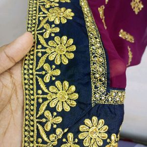 Heavy Wedding Saree With Blouse